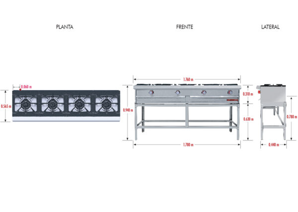 PARRILLA PCH-4 HD