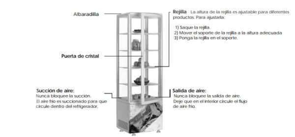 VITRINA REFRIGERADA PARA PASTELERIA. RT235L