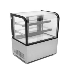 VITRINA REFRIGERADA PASTELERA DE PISO CON FRENTE DE CRISTAL CURVO ARC-370R